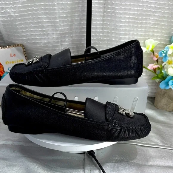 (E3)Michael Kors Black Moccasins for Women,Sz 8M - Picture 1 of 13